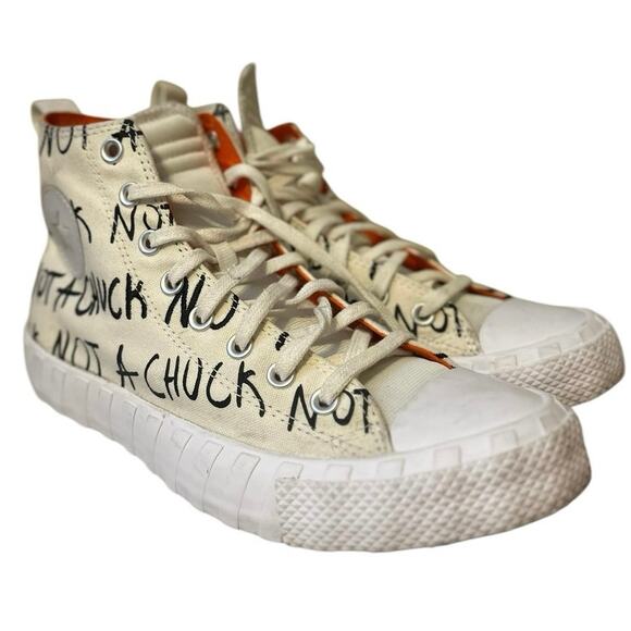 Converse Sneakers Untitled Bold All Star Hi-Top Shoes Egret Cream Mens Size 9.5